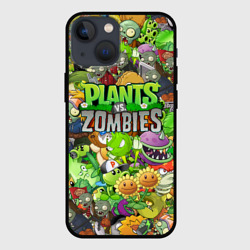 Чехол для iPhone 13 mini Plants vs zombies