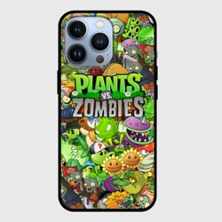 Чехол для iPhone 13 Pro Plants vs zombies