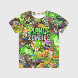 Детская футболка 3D Plants vs zombies