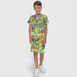 Детский костюм с шортами 3D Plants vs zombies - фото 2