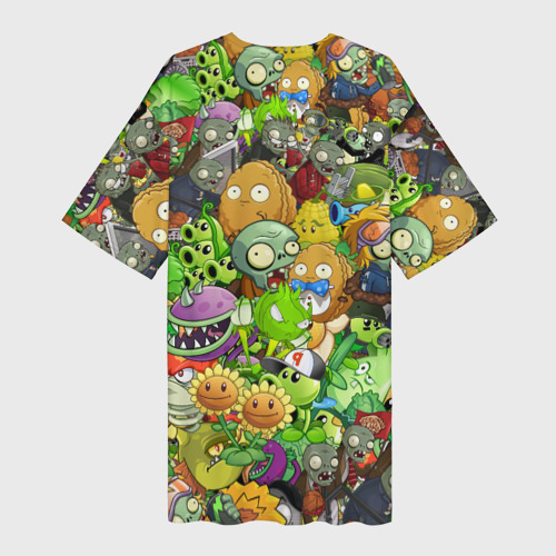 Платье-футболка 3D Plants vs zombies, цвет 3D печать - фото 2