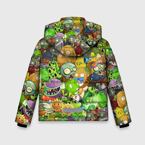 Зимняя куртка для мальчиков 3D Plants vs zombies, цвет черный - фото 2