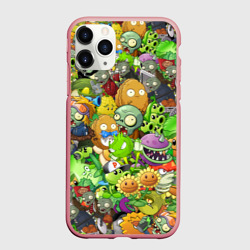 Чехол для iPhone 11 Pro Max матовый Plants vs zombies