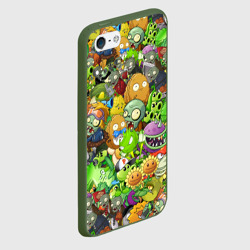 Чехол для iPhone 5/5S матовый Plants vs zombies - фото 2