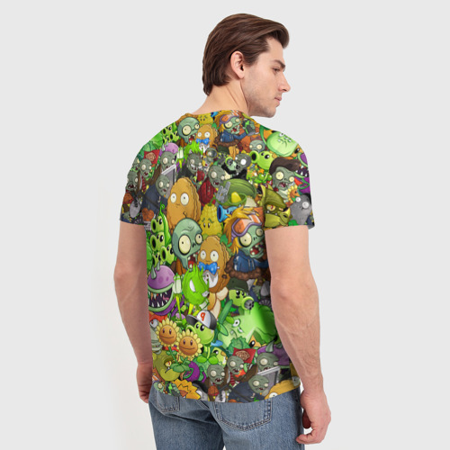 Мужская футболка 3D Plants vs zombies, цвет 3D печать - фото 4