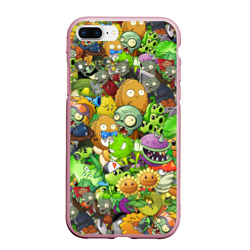 Чехол для iPhone 7Plus/8 Plus матовый Plants vs zombies