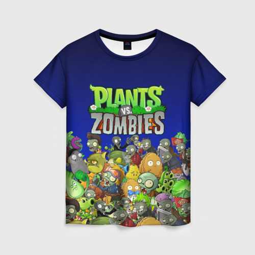 Женская футболка 3D Plants vs zombies, цвет 3D печать