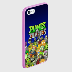 Чехол для iPhone 5/5S матовый Plants vs zombies - фото 2