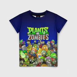 Детская футболка 3D Plants vs zombies