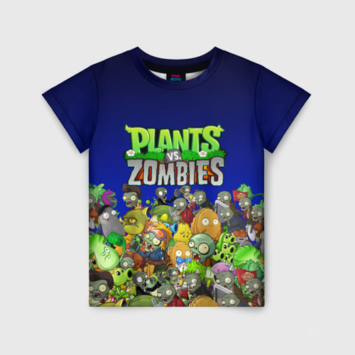 Детская футболка 3D Plants vs zombies, цвет 3D печать