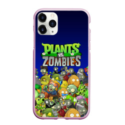 Чехол для iPhone 11 Pro Max матовый Plants vs zombies