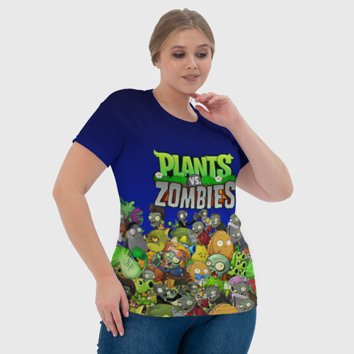 Женская футболка 3D Plants vs zombies, цвет 3D печать - фото 6