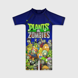 Детский купальный костюм 3D Plants vs zombies
