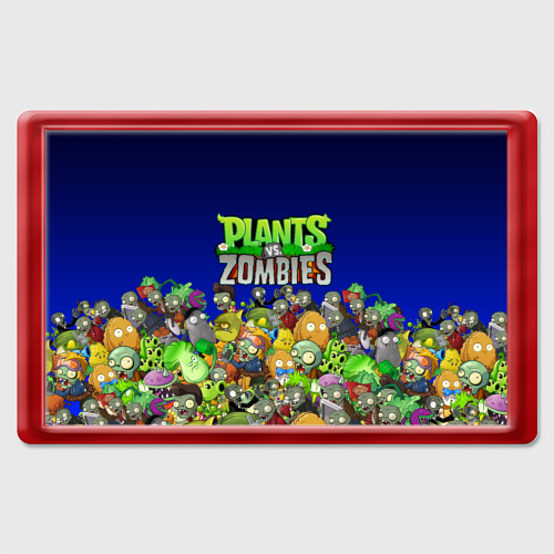 Магнит 45*70 Plants vs zombies, цвет красный