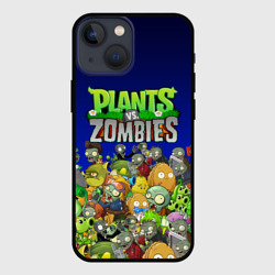 Чехол для iPhone 13 mini Plants vs zombies