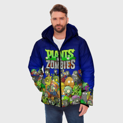 Мужская зимняя куртка 3D Plants vs zombies - фото 2