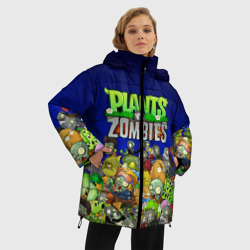 Женская зимняя куртка Oversize Plants vs zombies - фото 2