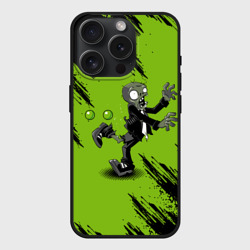 Чехол силиконовый для Apple iPhone 15 Pro матовый Plants vs. Zombies