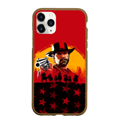 Чехол для iPhone 11 Pro Max матовый Red Dead Redemption 2