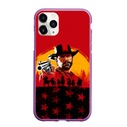 Чехол для iPhone 11 Pro Max матовый Red Dead Redemption 2