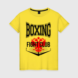 Женская футболка хлопок Boxing fight club Russia