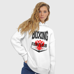 Женское худи Oversize хлопок Boxing fight club Russia - фото 2