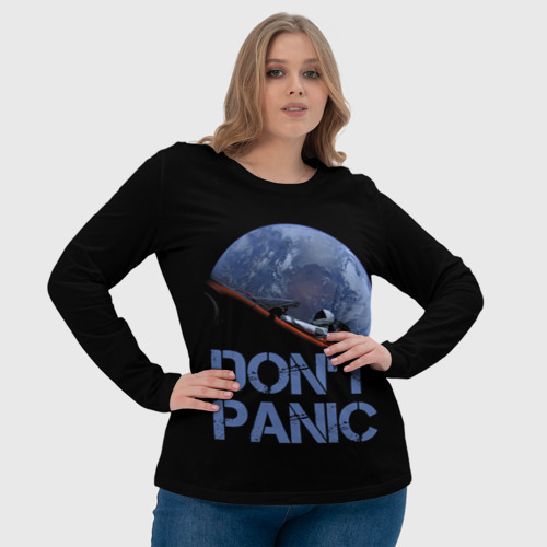 Женский лонгслив 3D Dont Panic, цвет 3D печать - фото 6