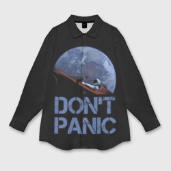 Женская рубашка oversize 3D Dont Panic