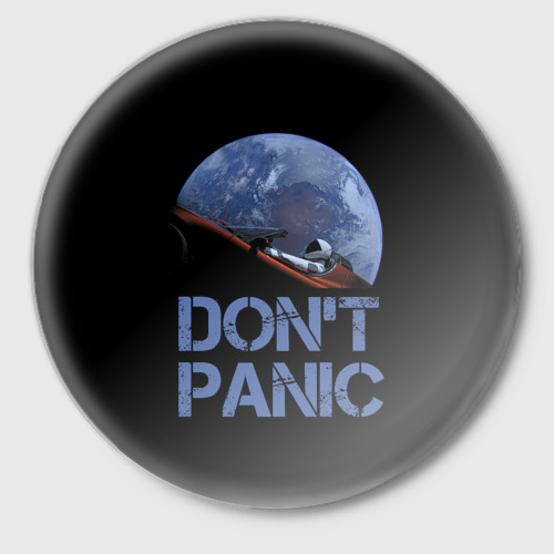 Значок Dont Panic, цвет белый