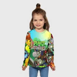 Детский лонгслив 3D Plants vs. zombies - фото 2