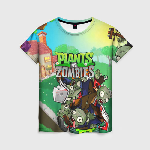 Женская футболка 3D Plants vs. zombies, цвет 3D печать