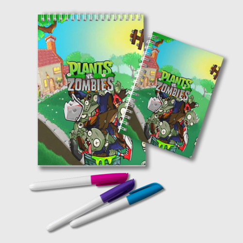 Блокнот Plants vs. zombies, цвет белый