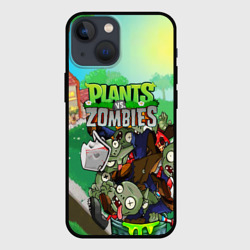 Чехол для iPhone 13 mini Plants vs. zombies