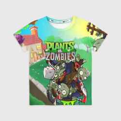 Детская футболка 3D Plants vs. zombies