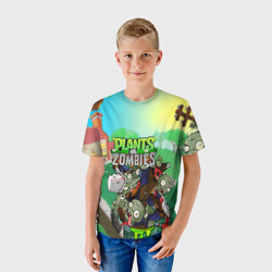 Детская футболка 3D Plants vs. zombies - фото 2
