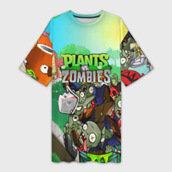 Платье-футболка 3D Plants vs. zombies