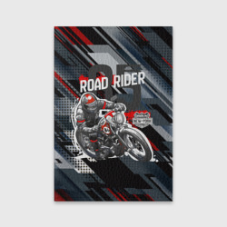 Обложка для паспорта матовая кожа Road rider мотоциклист 