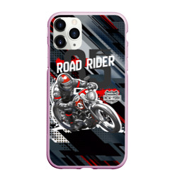 Чехол для iPhone 11 Pro Max матовый Road rider мотоциклист 