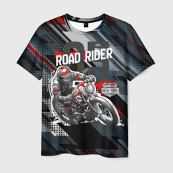 Мужская футболка 3D Road rider мотоциклист 