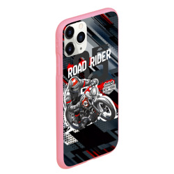 Чехол для iPhone 11 Pro Max матовый Road rider мотоциклист  - фото 2