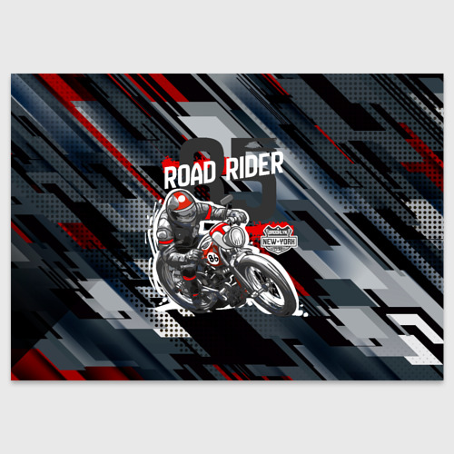 Поздравительная открытка Road rider мотоциклист 