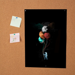 Постер Космонавт с шариками - фото 2