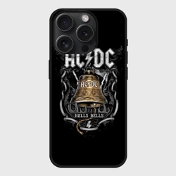 Чехол силиконовый для Apple iPhone 15 Pro Мax матовый AC/DC - hells bells