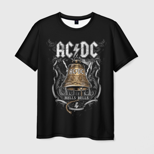 Мужская футболка 3D AC/DC - hells bells, цвет 3D печать