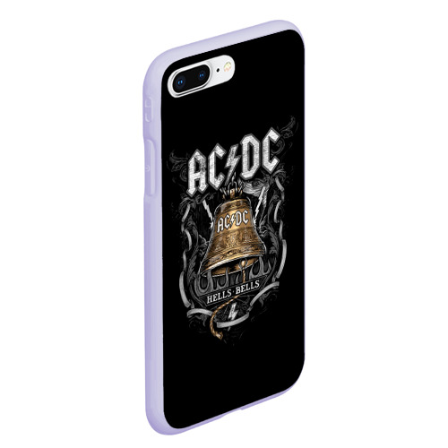 Чехол для iPhone 7Plus/8 Plus матовый AC/DC - hells bells, цвет светло-сиреневый - фото 3