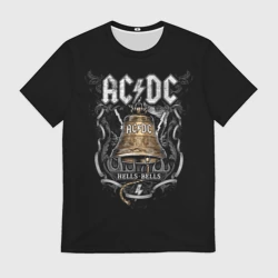 Мужская футболка 3D AC/DC - hells bells
