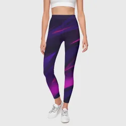 Леггинсы 3D Geometry stripes neon - фото 2