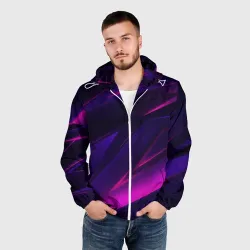 Мужская ветровка 3D Geometry stripes neon - фото 2