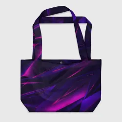 Пляжная сумка 3D Geometry stripes neon