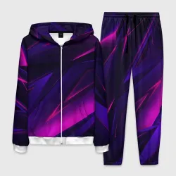 Мужской костюм 3D Geometry stripes neon